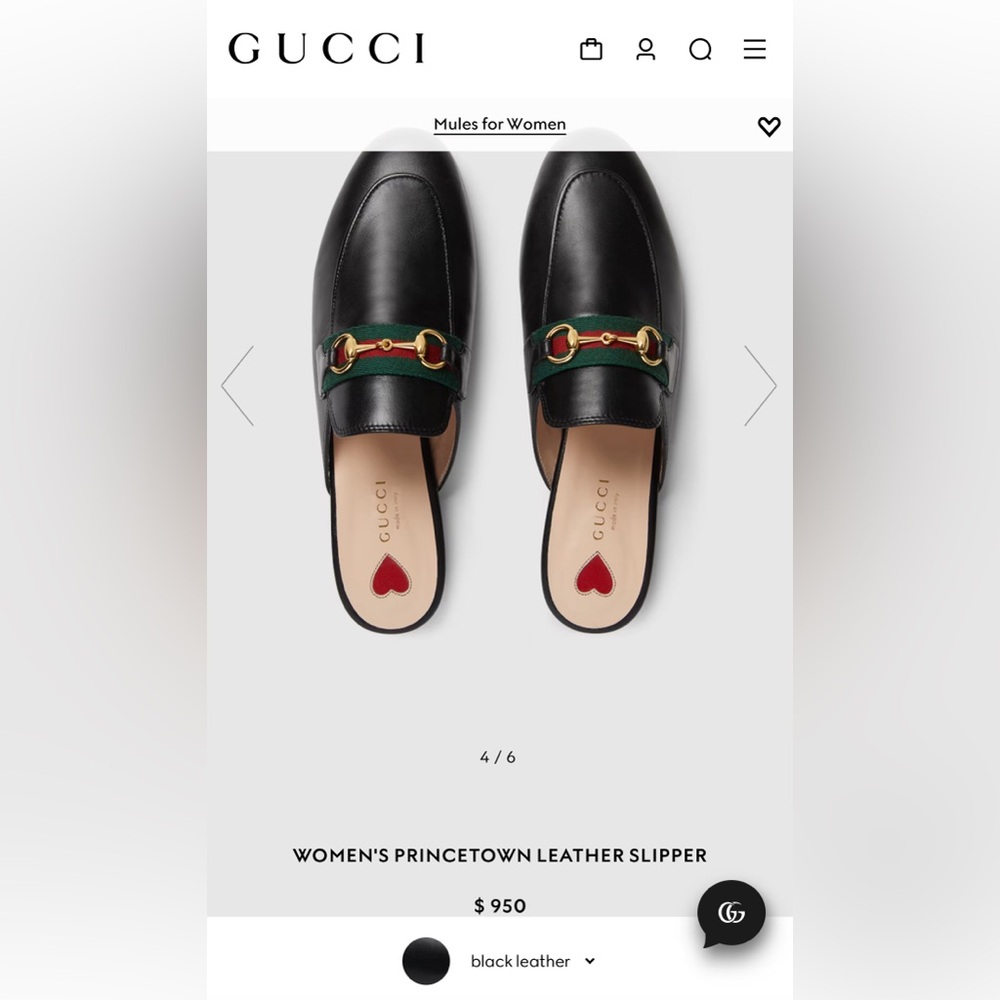 Black leather with tonal piping
Green and red Web
Horsebit detail